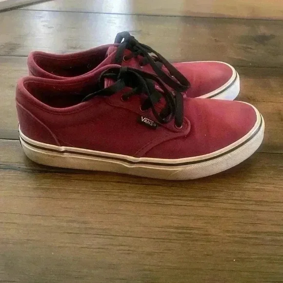 Vans Authentic Lo Burgundy Red Canvas Youth 4.5 - Picture 3 of 6